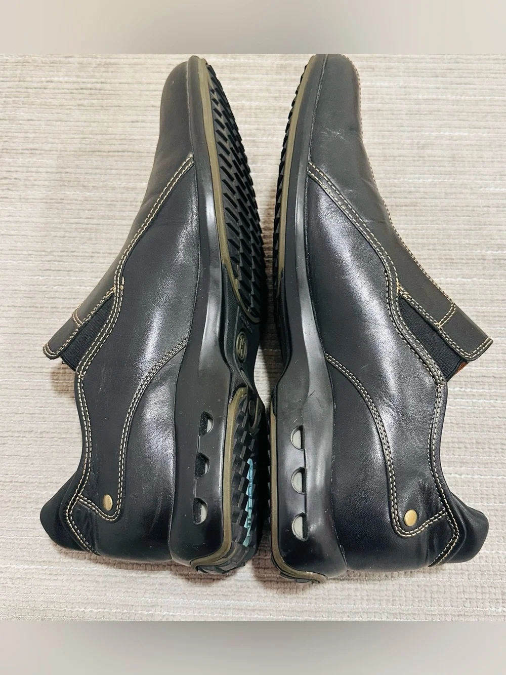 Cole Haan Air Black Bicycle Toe Contrast Stitch Slip On Loafer Mens 9,5 M